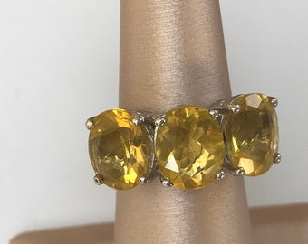 Chic Sterling Silver Citrine Ring 5