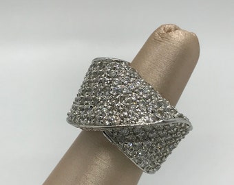 Chic Sterling Silver CZ Charles Winston Ring 5