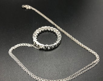 Beautiful Sterling Silver CZ Necklace