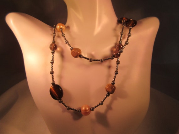 Carolyn Pollack Sterling Silver Beaded Necklace - image 1