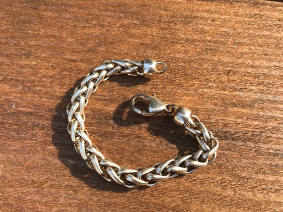 Retro Sterling Silver Chain Bracelet - image 1