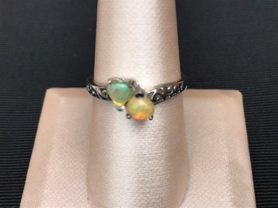 Delicate Sterling Silver Opal Ring - image 4