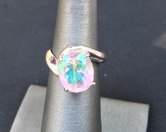 Beautiful Sterling Silver Sparkle Gemstone Ring 6