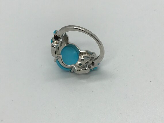 Boho Sterling Silver Turquoise Ring - image 3