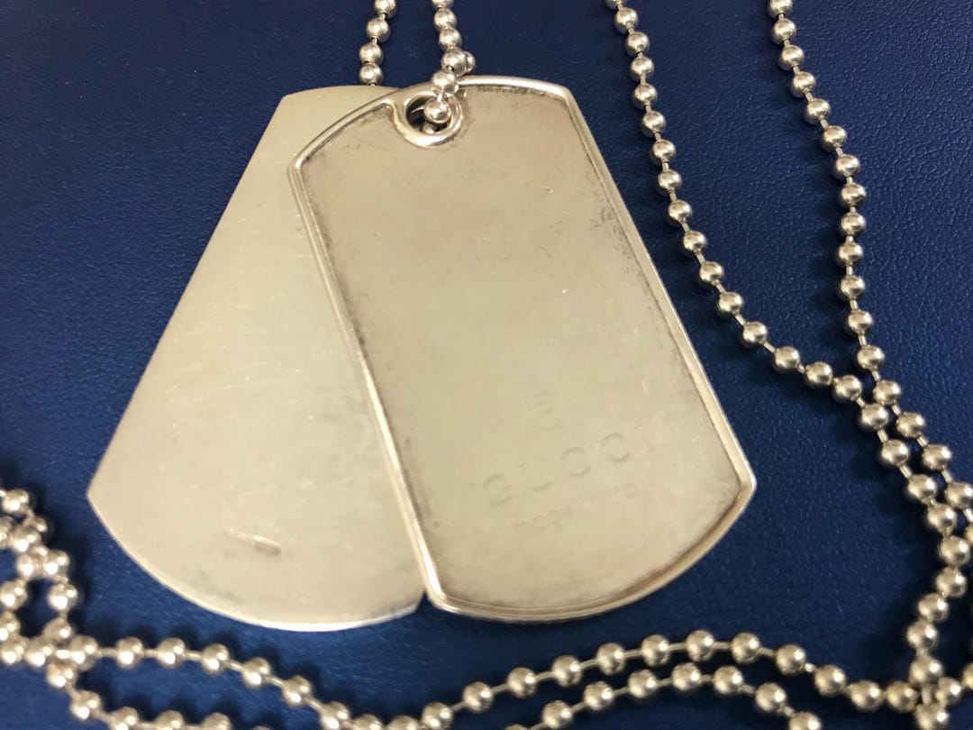 Black Stainless Steel With Double Dog Tag Ball Chain Necklace In Stock! Lucleon - Foto 2