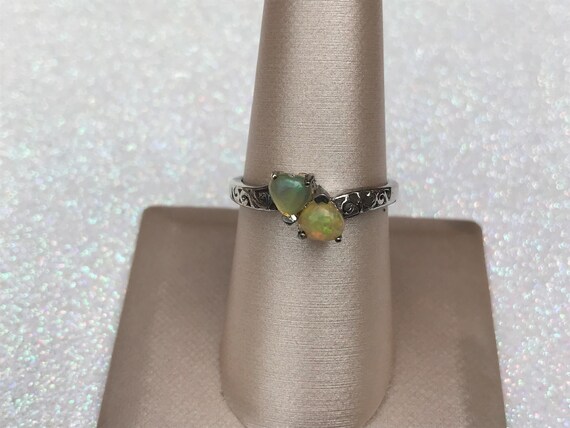 Delicate Sterling Silver Opal Ring - image 3
