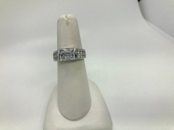 Cool Sterling Silver Simulated Diamond Tycoon Rin… - image 4