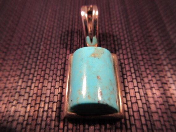 Sterling Silver Turquoise Pendant - Barse