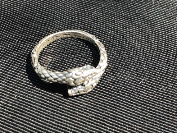 Cool Sterling Silver Snake Ring 7.5 - image 1