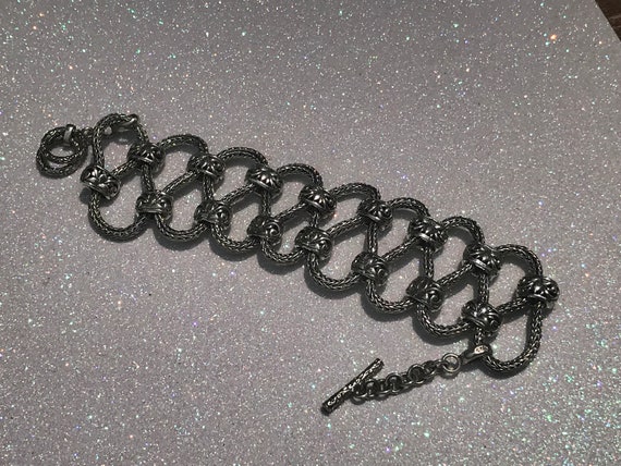 Boho Sterling Silver Bracelet - image 3