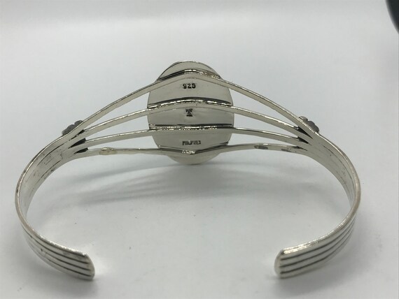 Chic Sterling Silver Multi Stone Cuff Bracelet - image 3
