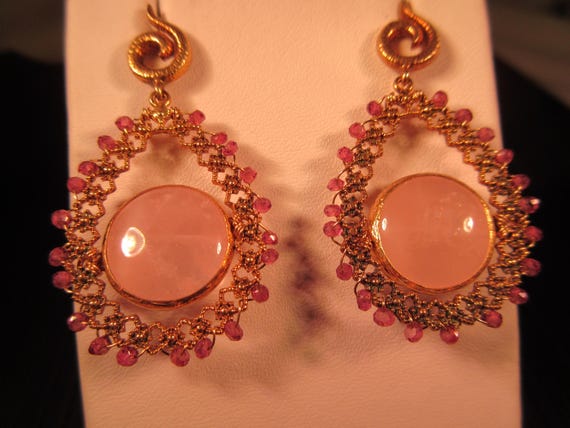 Delicate Blush Pink Earrings - image 2