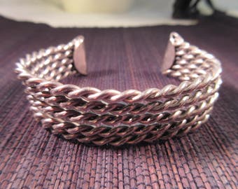 Cool Retro Sterling Silver Cuff Bracelet