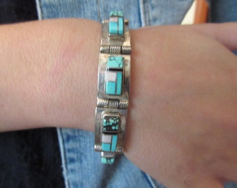 Native American Sterling Silver Turquoise Bracelet - Jay Boya
