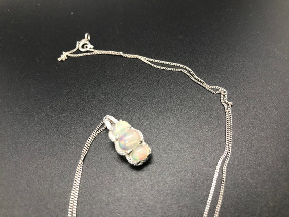 Beautiful Sterling Silver Opal Necklace - image 1