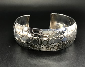 Coach Sterling Silver Cuff Bracelet