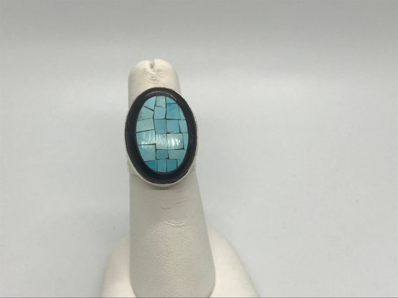 Cool Sterling Silver Turquoise Ring - image 3