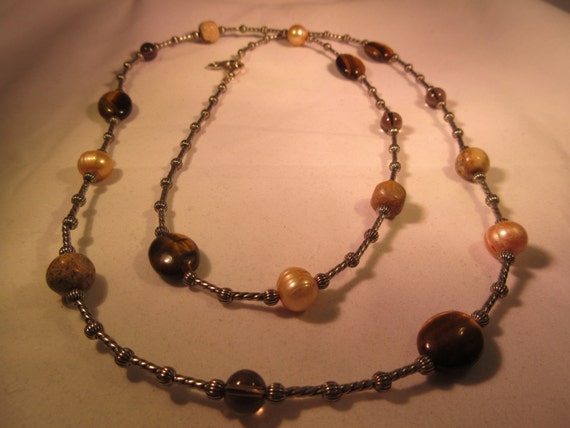 Carolyn Pollack Sterling Silver Beaded Necklace - image 3