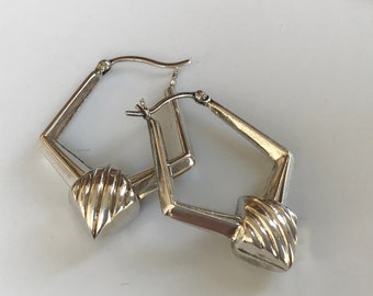 Boho Sterling Silver Hoop Earrings