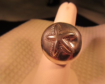 Mexican HOB Sterling Silver 3-D Starfish Ring - 8