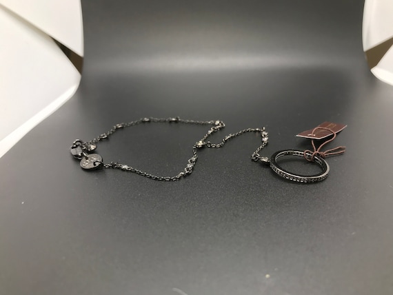 Henri Bendel Luxe Chain Bracelet Ring Hematite New - image 4