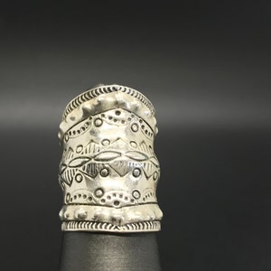Cool Tribal Sterling Silver Ring - 5