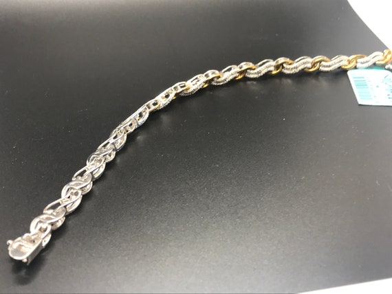 Effy Sterling Silver Gold Plate CZ Bracelet - image 2