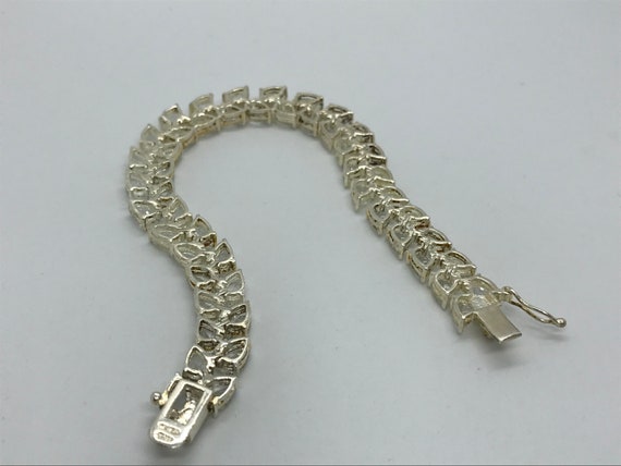 Pretty Sterling Silver CZ Bracelet - image 3