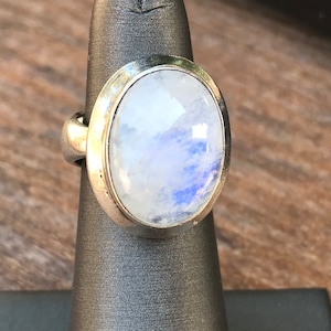 Boho Sterling Silver Moonstone Ring 5