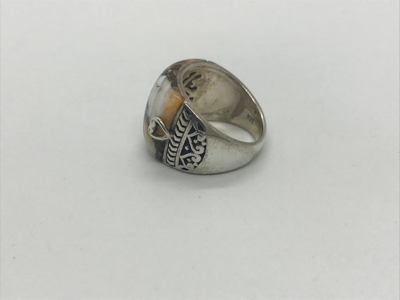 Beautiful Sterling Silver Enamel BBJ Ring 6 - image 3