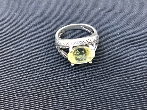 Cool Sterling Silver Citrine Ring 6 - image 4