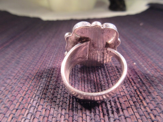 Cool Retro Sterling Silver Multi Gemstone Ring - … - image 2