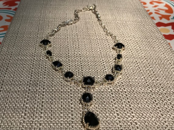 Glamorous Sterling Silver Onyx Necklace - image 4