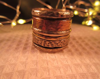 Modernist Sterling Silver Spinner Ring - 7