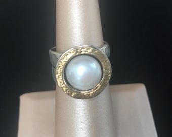 Sterling Silver Pearl Ring KTC