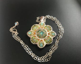 Stunning Sterling Silver Multi Gemstone Necklace