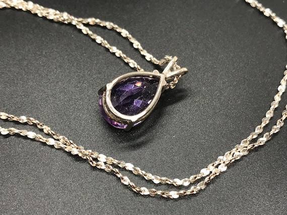 Beautiful Sterling Silver Purple Gemstone Necklace - image 4