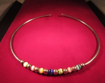 Vintage Sterling Sillver Multi Stone Necklace