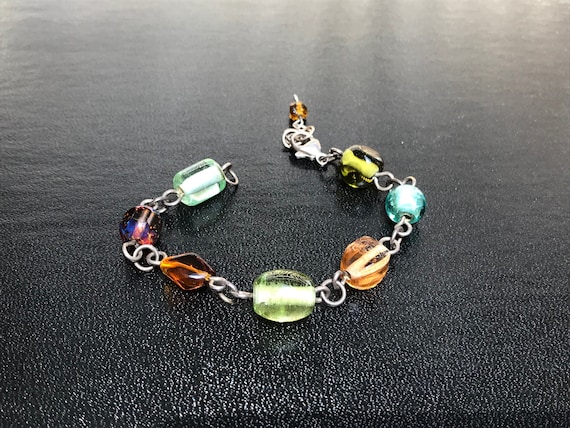 Chic Sterling Silver Multi Gemstone Bracelet - image 1