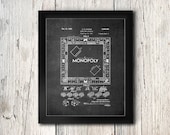 Monopoly Patent Print - Game Room Wall Art - Digital Download