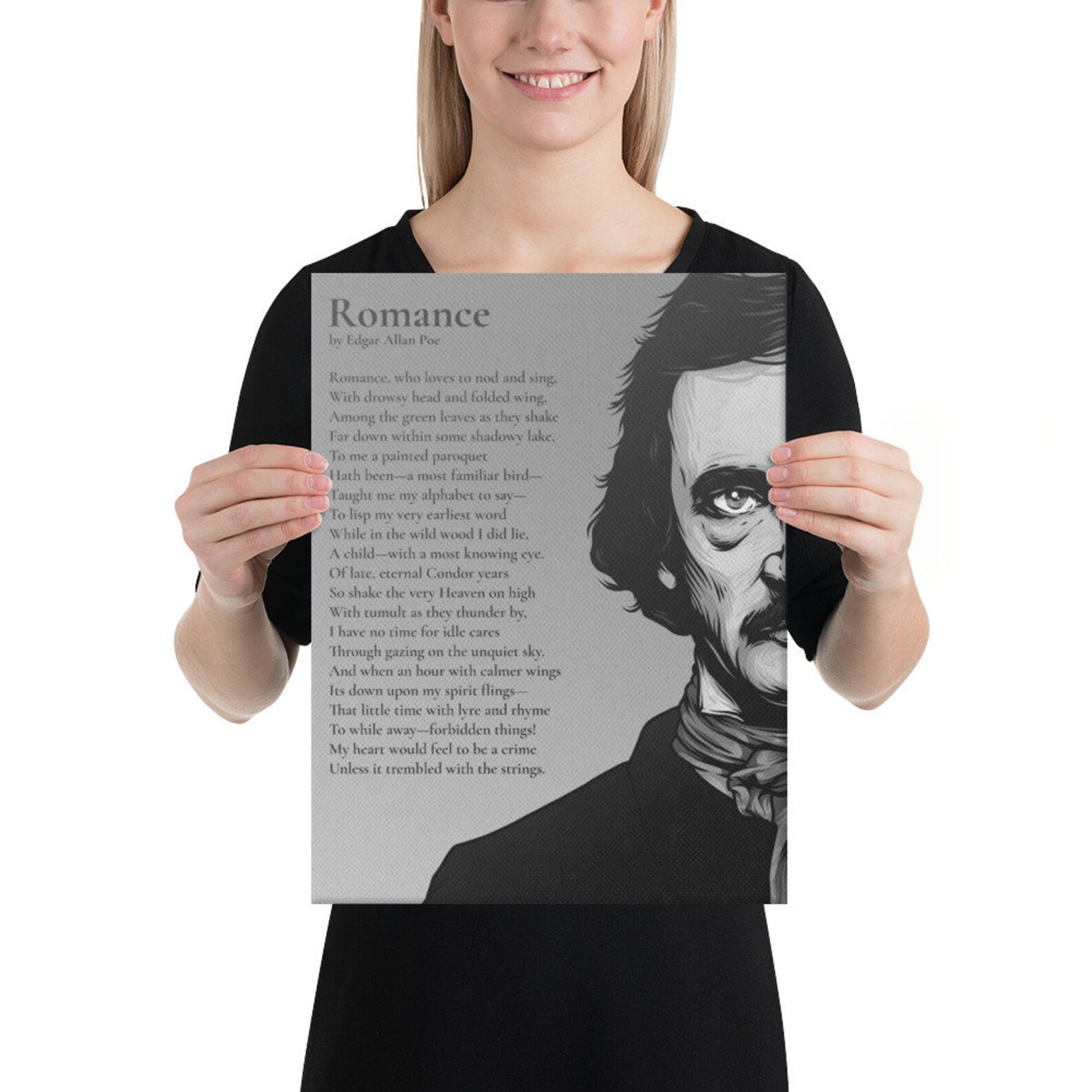 Romance by Edgar Allan Poe Canvas Edgar Allan Poe Home Decor Etsy