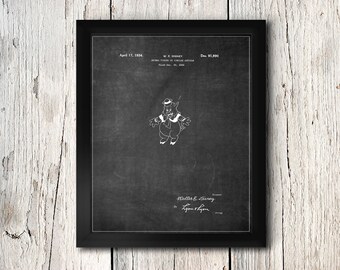 Disney Three Little Pigs Print - Walt Disney Pig Patent - Digital Download