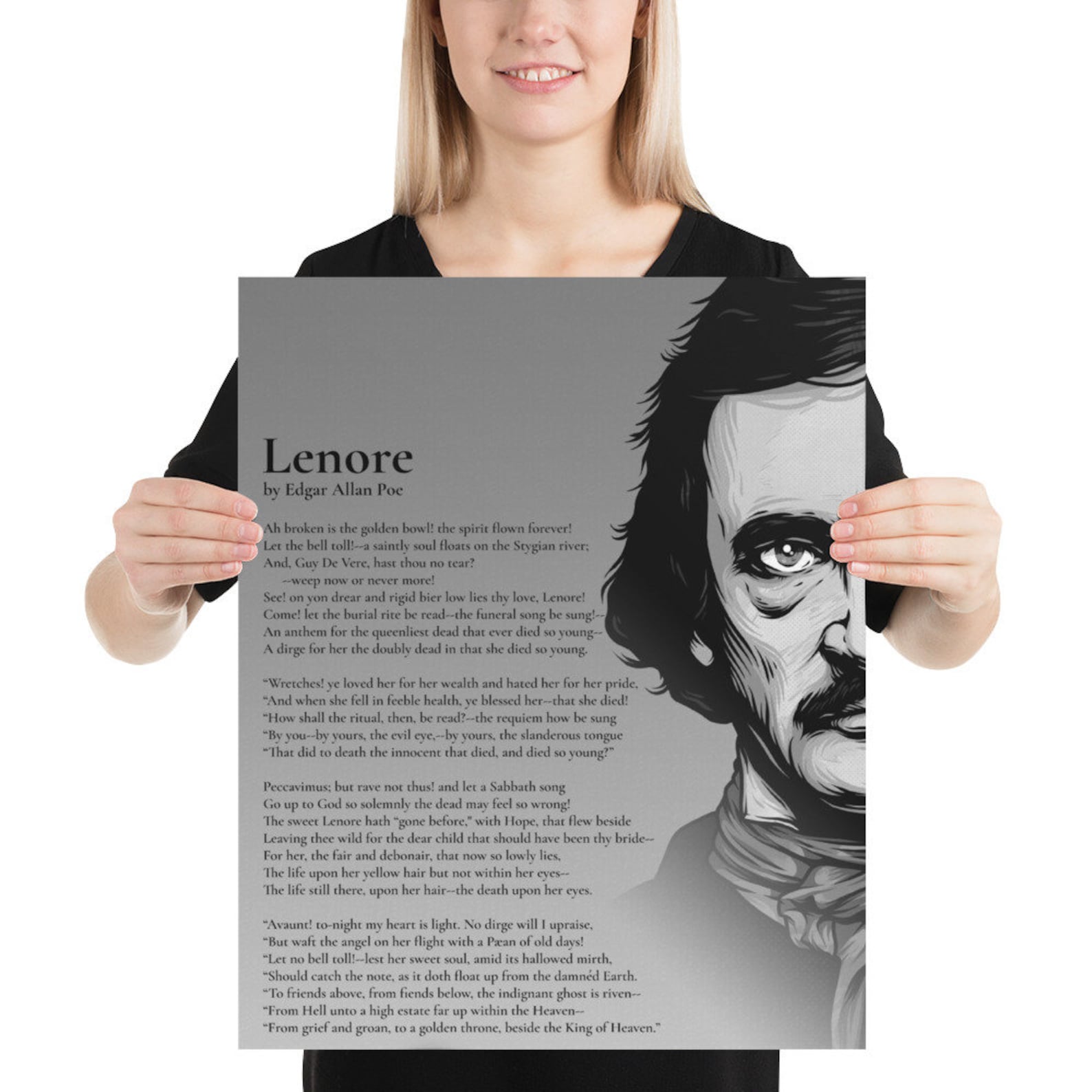 Lenore by Edgar Allan Poe Poster Edgar Allan Poe Home Decor Etsy