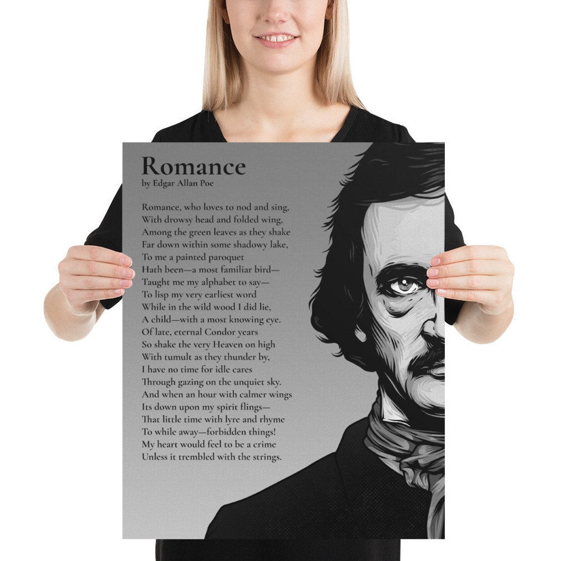 Romance by Edgar Allan Poe Poster Edgar Allan Poe Home Decor Etsy