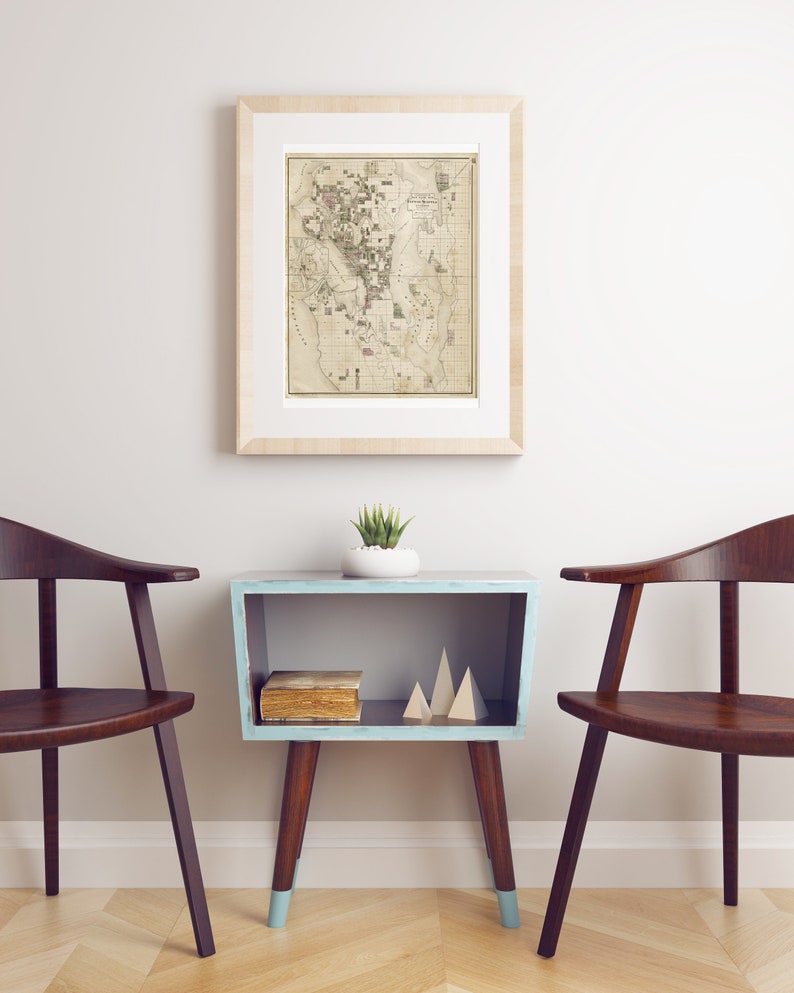 Seattle Prints Seattle Home Wall Decor City of Seattle Map Seattle Washington