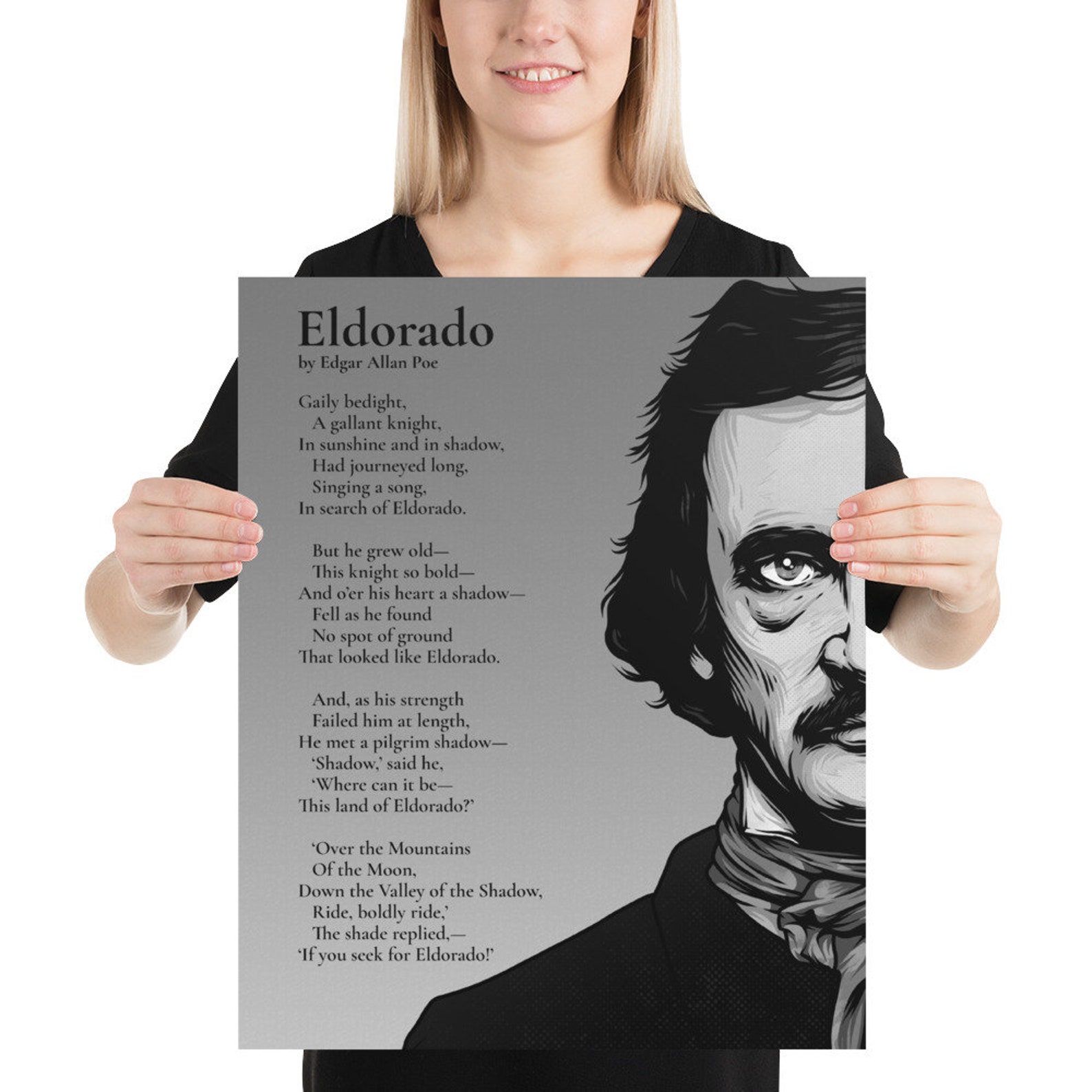 Eldorado by Edgar Allan Poe Poster Edgar Allan Poe Home | Etsy