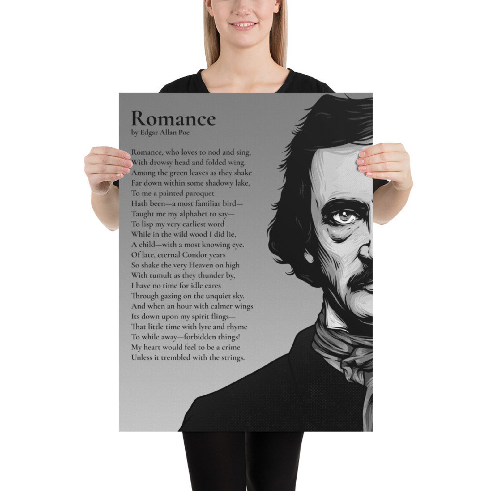 Romance by Edgar Allan Poe Poster Edgar Allan Poe Home Decor Etsy