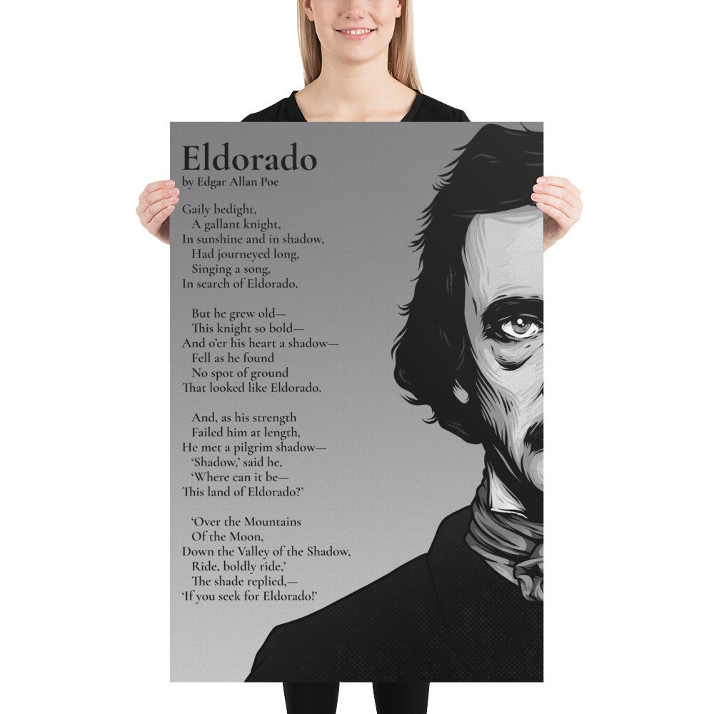 Eldorado by Edgar Allan Poe Poster Edgar Allan Poe Home | Etsy