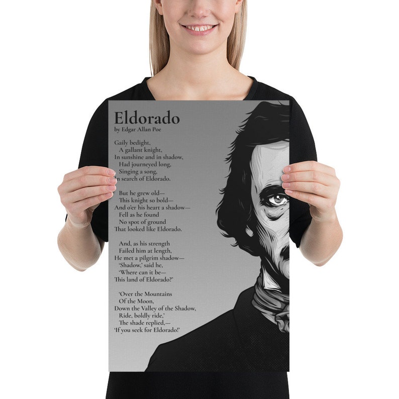Eldorado by Edgar Allan Poe Poster Edgar Allan Poe Home | Etsy
