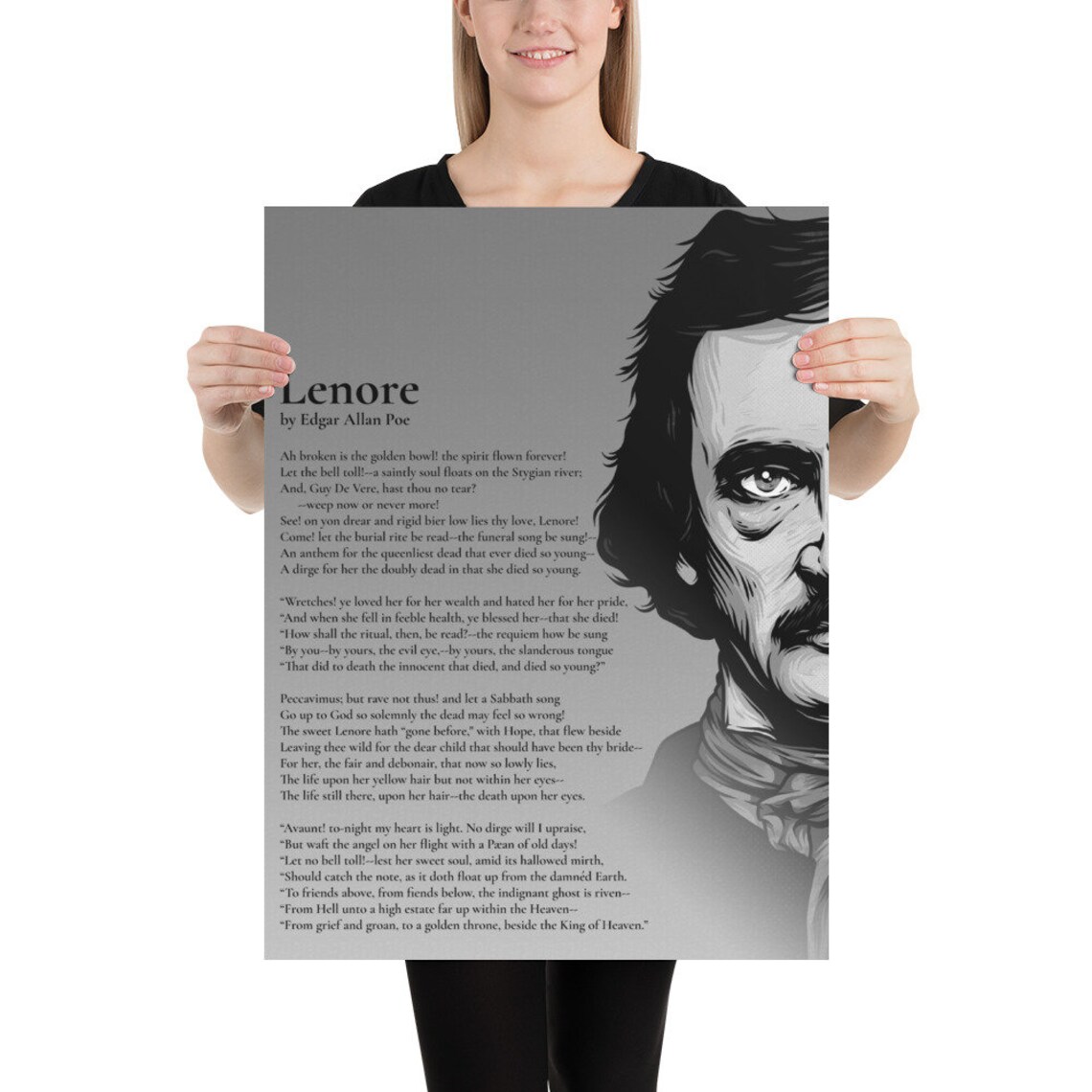 Lenore by Edgar Allan Poe Poster Edgar Allan Poe Home Decor Etsy